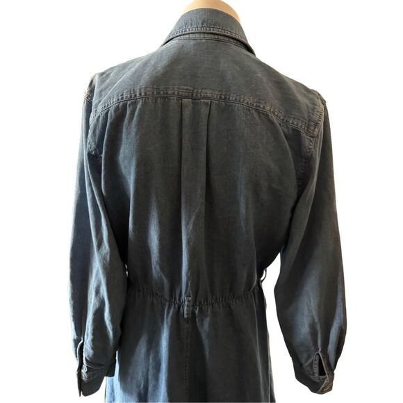 Ms Chaus women’s 90s vintage long sleeve denim blue jean collared dress midi lar - Picture 3 of 5